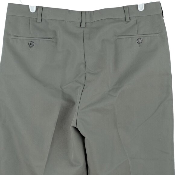Geoffrey Beene Men's Green Pants Size 38x30 Pleated Front Cuffed Hem Mid Rise - Picture 6 of 11
